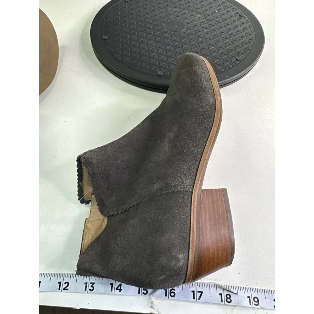 Jack Rogers Suede Slip On Ankle Booties - Gray - Size 8 M